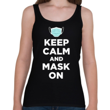 PRINTFASHION Mask on!  - Női atléta - Fekete női trikó