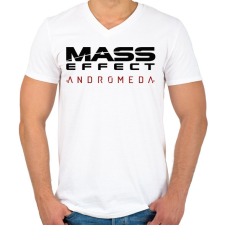 PRINTFASHION Mass Effect Andromeda - Férfi V-nyakú póló - Fehér férfi póló