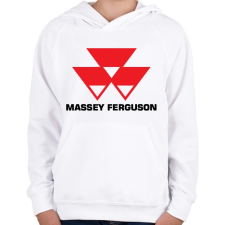 PRINTFASHION Massey-Ferguson - Gyerek kapucnis pulóver - Fehér gyerek pulóver, kardigán