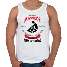 PRINTFASHION Masszőr vagyok - Férfi atléta - Fehér atléta, trikó