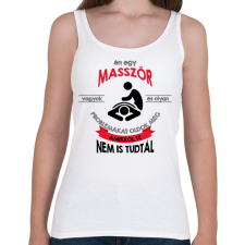 PRINTFASHION Masszőr vagyok - Női atléta - Fehér női trikó