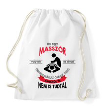 PRINTFASHION Masszőr vagyok - Sportzsák, Tornazsák - Fehér tornazsák
