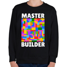 PRINTFASHION Master Builder - Gyerek pulóver - Fekete