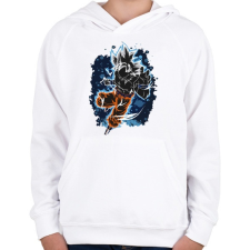 PRINTFASHION Mastered Goku - Gyerek kapucnis pulóver - Fehér gyerek pulóver, kardigán