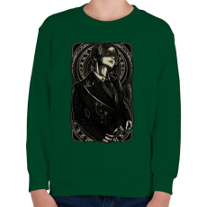 PRINTFASHION Maszkos  - Gyerek pulóver - Sötétzöld