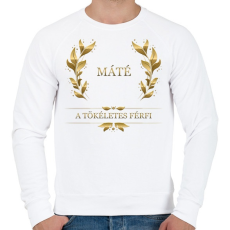 PRINTFASHION Máté - Férfi pulóver - Fehér