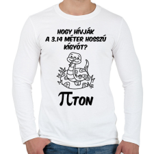 PRINTFASHION Matek kígyó - Férfi hosszú ujjú póló - Fehér férfi póló