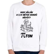 PRINTFASHION Matek kígyó - Gyerek pulóver - Fehér