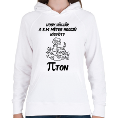 PRINTFASHION Matek kígyó - Női kapucnis pulóver - Fehér