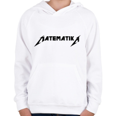 PRINTFASHION Matematika metallica póló - Gyerek kapucnis pulóver - Fehér