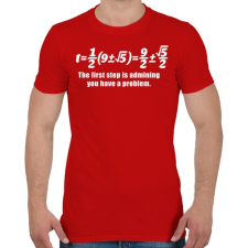 PRINTFASHION Math - Férfi póló - Piros férfi póló
