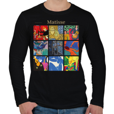 PRINTFASHION Matisse - részletek - Férfi hosszú ujjú póló - Fekete férfi póló