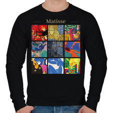 PRINTFASHION Matisse - részletek - Férfi pulóver - Fekete férfi pulóver, kardigán