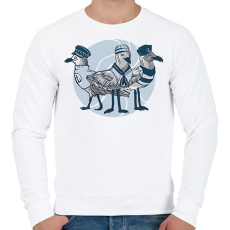 PRINTFASHION Matróz sirályok - Férfi pulóver - Fehér
