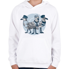 PRINTFASHION Matróz sirályok - Gyerek kapucnis pulóver - Fehér