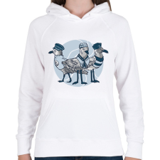 PRINTFASHION Matróz sirályok - Női kapucnis pulóver - Fehér női pulóver, kardigán