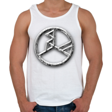 PRINTFASHION matt rovás logo - Férfi atléta - Fehér