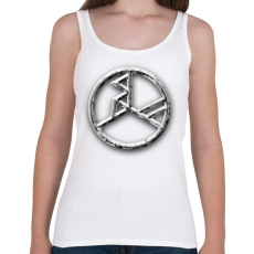 PRINTFASHION matt rovás logo - Női atléta - Fehér