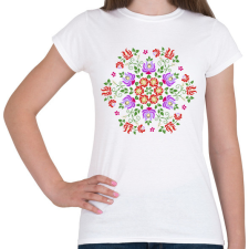 PRINTFASHION Matyó mintás mandala - Női póló - Fehér női póló