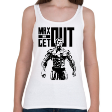 PRINTFASHION Max or Get out - Női atléta - Fehér női trikó