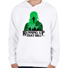 PRINTFASHION Max - Running up that hill - Gyerek kapucnis pulóver - Fehér gyerek pulóver, kardigán