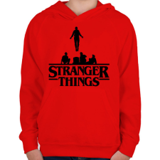 PRINTFASHION Max Stranger Things - Gyerek kapucnis pulóver - Piros gyerek pulóver, kardigán
