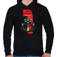 PRINTFASHION Max Verstappen 1 autóversenyző - fekete felirat - Férfi kapucnis pulóver - Fekete férfi pulóver, kardigán