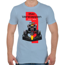 PRINTFASHION Max Verstappen 1 autóversenyző - fekete felirat - Férfi póló - Világoskék férfi póló