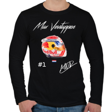 PRINTFASHION Max Verstappen - Férfi hosszú ujjú póló - Fekete férfi póló