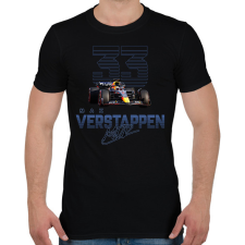 PRINTFASHION Max Verstappen - Férfi póló - Fekete férfi póló