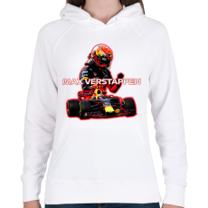 PRINTFASHION Max Verstappen - Női kapucnis pulóver - Fehér