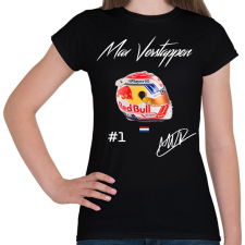 PRINTFASHION Max Verstappen - Női póló - Fekete női póló