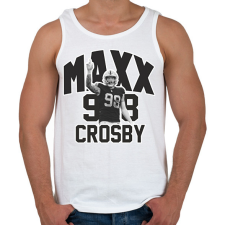 PRINTFASHION Maxx Crosby #98 - Férfi atléta - Fehér atléta, trikó