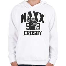PRINTFASHION Maxx Crosby #98 - Gyerek kapucnis pulóver - Fehér