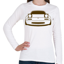 PRINTFASHION Mazda mx5 Barna - Női hosszú ujjú póló - Fehér női póló