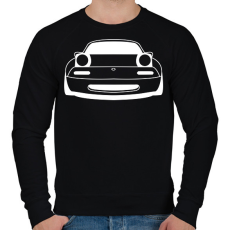 PRINTFASHION Mazda mx5 Fehér - Férfi pulóver - Fekete