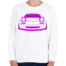 PRINTFASHION Mazda mx5 Lila - Gyerek pulóver - Fehér gyerek pulóver, kardigán
