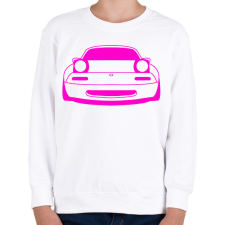 PRINTFASHION Mazda mx5 Pink - Gyerek pulóver - Fehér gyerek pulóver, kardigán