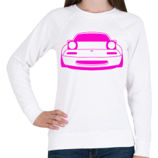 PRINTFASHION Mazda mx5 Pink - Női pulóver - Fehér