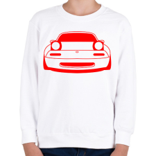 PRINTFASHION Mazda mx5 Piros - Gyerek pulóver - Fehér gyerek pulóver, kardigán