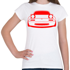 PRINTFASHION Mazda mx5 Piros - Női póló - Fehér
