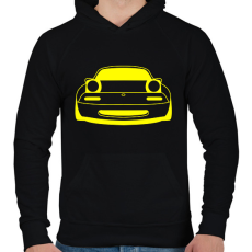 PRINTFASHION Mazda mx5 Sárga - Férfi kapucnis pulóver - Fekete