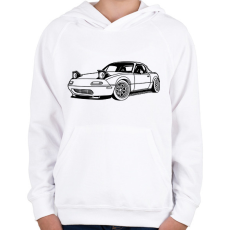 PRINTFASHION Mazda mx-5 /1 - Gyerek kapucnis pulóver - Fehér