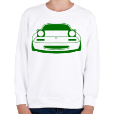PRINTFASHION Mazda mx-5 Zöld - Gyerek pulóver - Fehér gyerek pulóver, kardigán