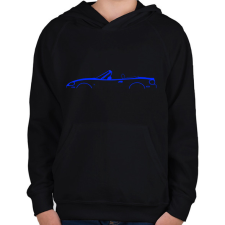 PRINTFASHION Mazda NB kék - Gyerek kapucnis pulóver - Fekete gyerek pulóver, kardigán