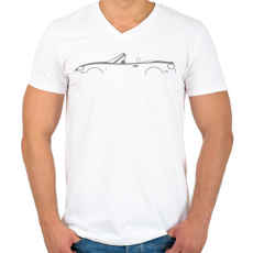 PRINTFASHION Mazda NB Szürke - Férfi V-nyakú póló - Fehér