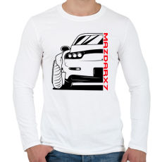 PRINTFASHION Mazda RX7 - Férfi hosszú ujjú póló - Fehér