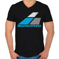PRINTFASHION Mazda Speed - Férfi V-nyakú póló - Fekete