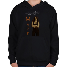 PRINTFASHION maze - Gyerek kapucnis pulóver - Fekete gyerek pulóver, kardigán