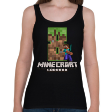 PRINTFASHION MC - Egyedi Név és Évszám - Női atléta - Fekete női trikó